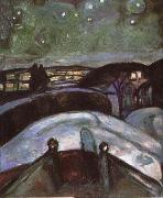 Edvard Munch Moonlight painting